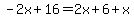 -2x%2B16=2x%2B6%2Bx