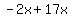 -2x%2B17x
