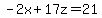 -2x%2B17z=21