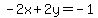 -2x%2B2y=-1