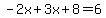 -2x%2B3x%2B8=6