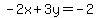 -2x%2B3y=-2
