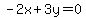 -2x%2B3y=0