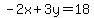 -2x%2B3y=18
