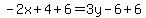 -2x%2B4%2B6=3y-6%2B6