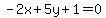 -2x%2B5y%2B1=0