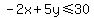 -2x%2B5y%3C=30