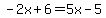 -2x%2B6=5x-5
