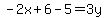 -2x%2B6-5=3y