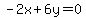 -2x%2B6y=0