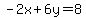 -2x%2B6y=8