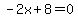 -2x%2B8=0