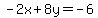 -2x%2B8y=-6