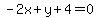 -2x%2By%2B4=0