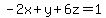 -2x%2By%2B6z=1