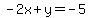 -2x%2By=+-5