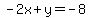 -2x%2By=-8
