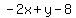 -2x%2By+-8