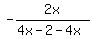\"-2x%2F%284x-2-4x%29\"
