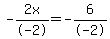 -2x%2F-2=-6%2F-2