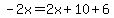 -2x=2x%2B10%2B6
