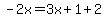 -2x=3x%2B1%2B2