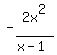 -2x%5E2%2F%28x-1%29