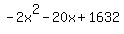 -2x%5E2-20x%2B1632