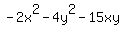 -2x%5E2-4y%5E2-15xy%29