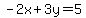-2x+%2B+3y=+5