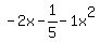 -2x+-+1%2F5+-+1x%5E2