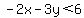 -2x-3y%3C6