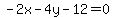 -2x-4y-12=0
