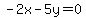 -2x-5y=0