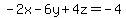 -2x-6y%2B4z=-4
