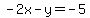 -2x-y=-5