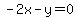 -2x-y=0