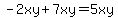 -2xy%2B7xy=5xy