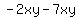 -2xy-7xy
