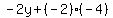 -2y%2B%28-2%29%28-4%29