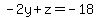-2y%2Bz=-18