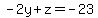 -2y%2Bz=-23