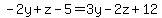 -2y%2Bz-5=3y-2z%2B12