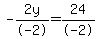 -2y%2F-2=24%2F-2