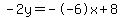 -2y=--6x%2B8