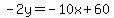 -2y=-10x%2B60