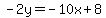 -2y=-10x%2B8