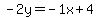 -2y=-1x%2B4