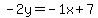 -2y=-1x%2B7