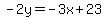 -2y=-3x%2B23